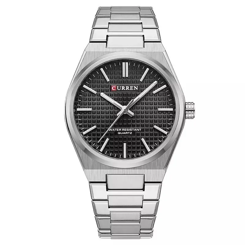 Curren Ανδρικό Ρολόι 40mm Μπαταρίας με Μεταλλικό Μπρασελέ Ασημί / Μαύρο - JYW-23103-900