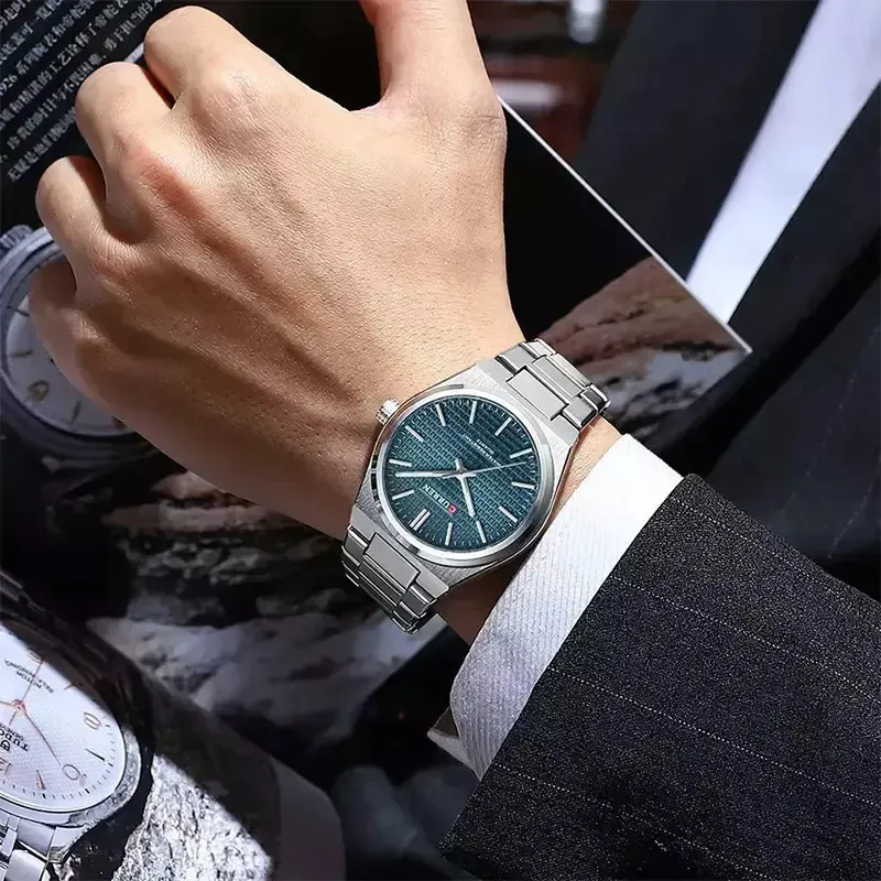 Curren Ανδρικό Ρολόι 40mm Μπαταρίας με Μπλε Μεταλλικό Μπρασελέ - JYW-23103-900