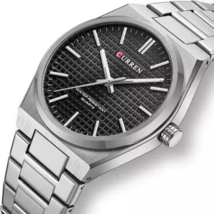 Curren Ανδρικό Ρολόι 40mm Μπαταρίας με Μεταλλικό Μπρασελέ Ασημί / Μαύρο - JYW-23103-900 - Image 2