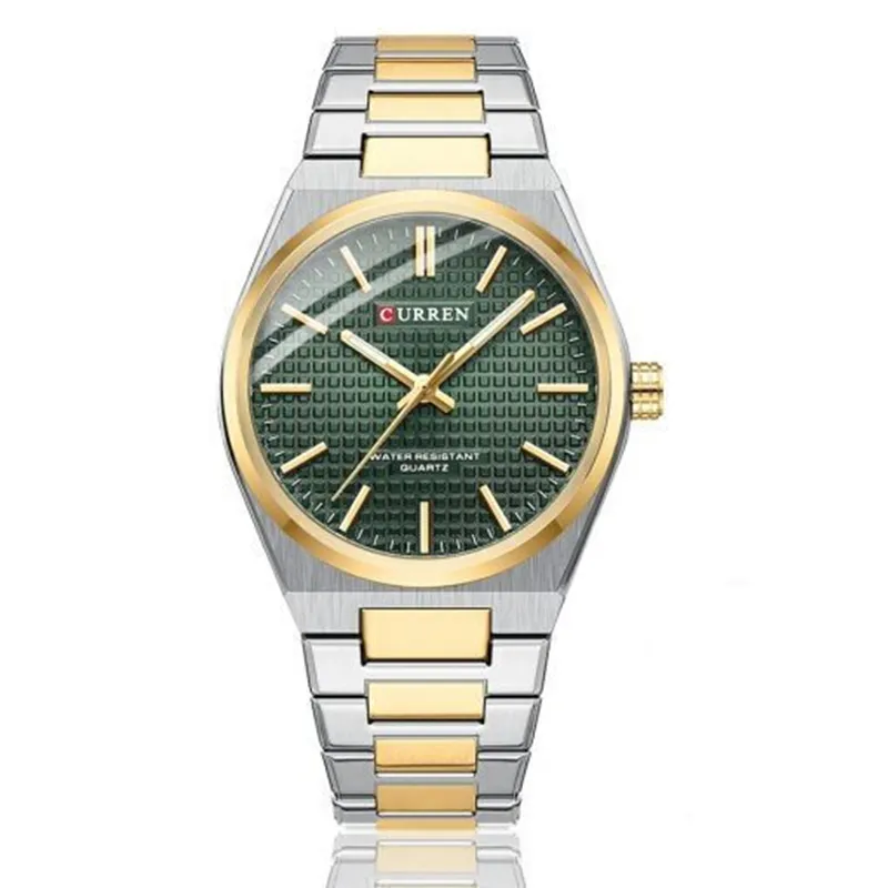 Curren Ανδρικό Ρολόι 40mm Μπαταρίας με Χρυσό Μεταλλικό Μπρασελέ - JYW-23103-900