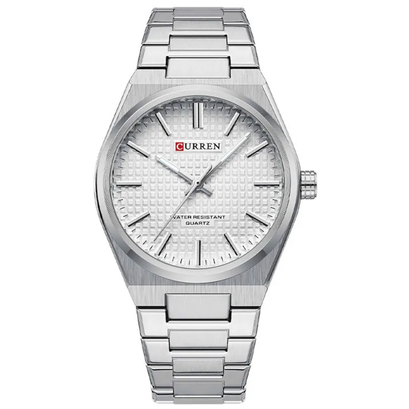 Curren Ανδρικό Ρολόι 40mm Μπαταρίας με Ασημί Μεταλλικό Μπρασελέ - JYW-23103-900