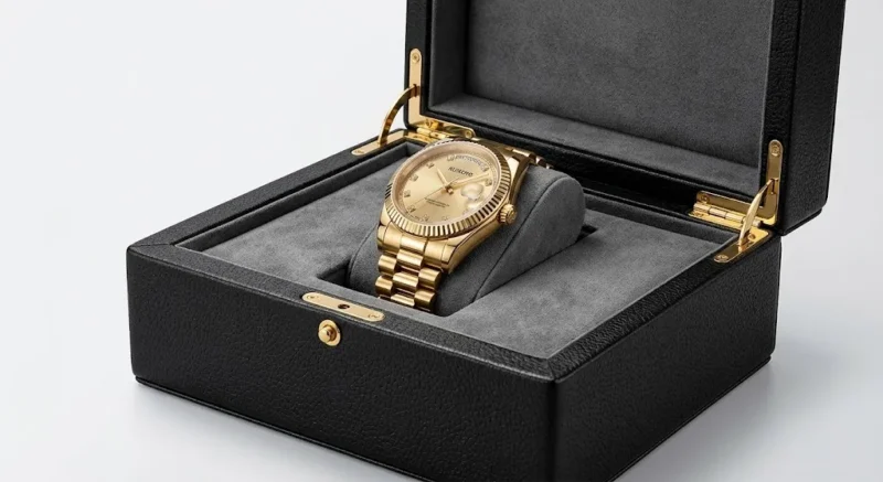 Unisex Χρυσό ρολόι quartz της μάρκας Ruisung - HLW-24036