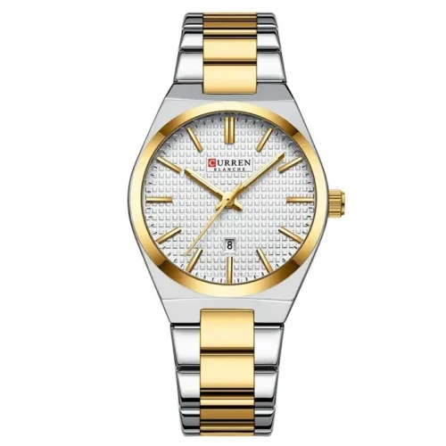Curren 8439 Silver Gold Ανδρικό Ρολόι Με Μπρασελέ - JYW-23103-900