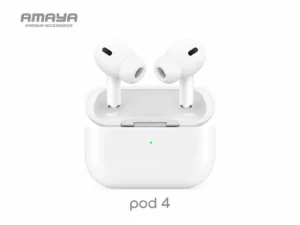 Amaya Pods-Pro2 In-ear Bluetooth Handsfree Ακουστικά με Θήκη Φόρτισης Λευκά