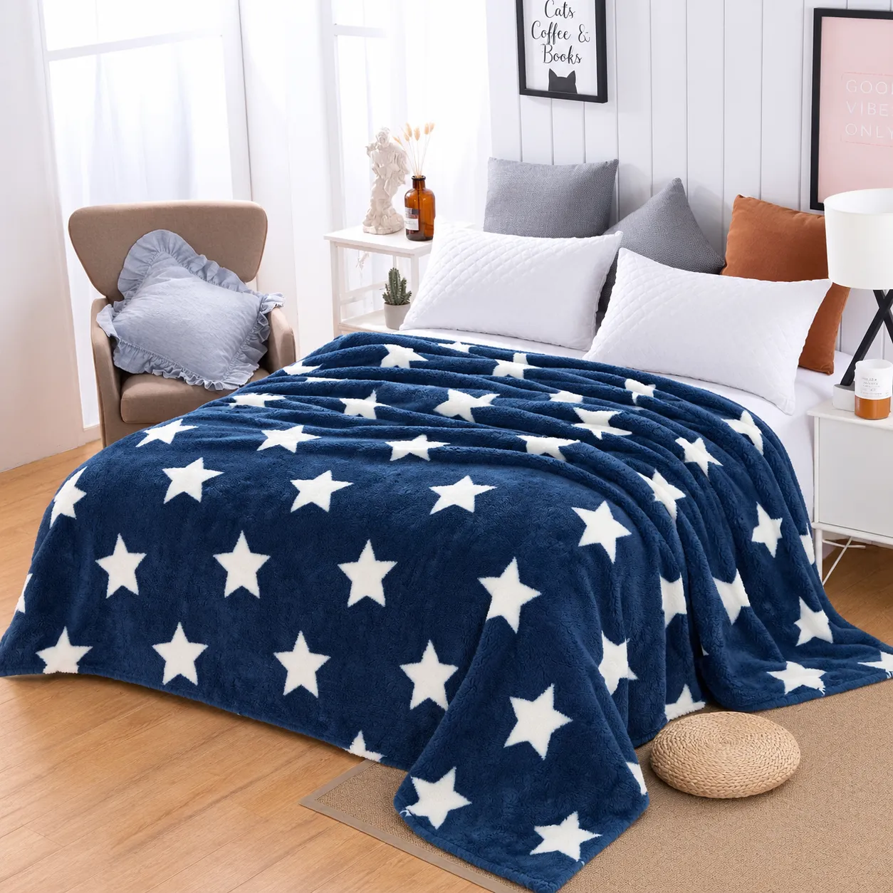 20ab9e03-823b-4729-b6f1-0ee713478edd Κουβέρτα fleece βελουτέ ύφασμα 200x240 - Image 1