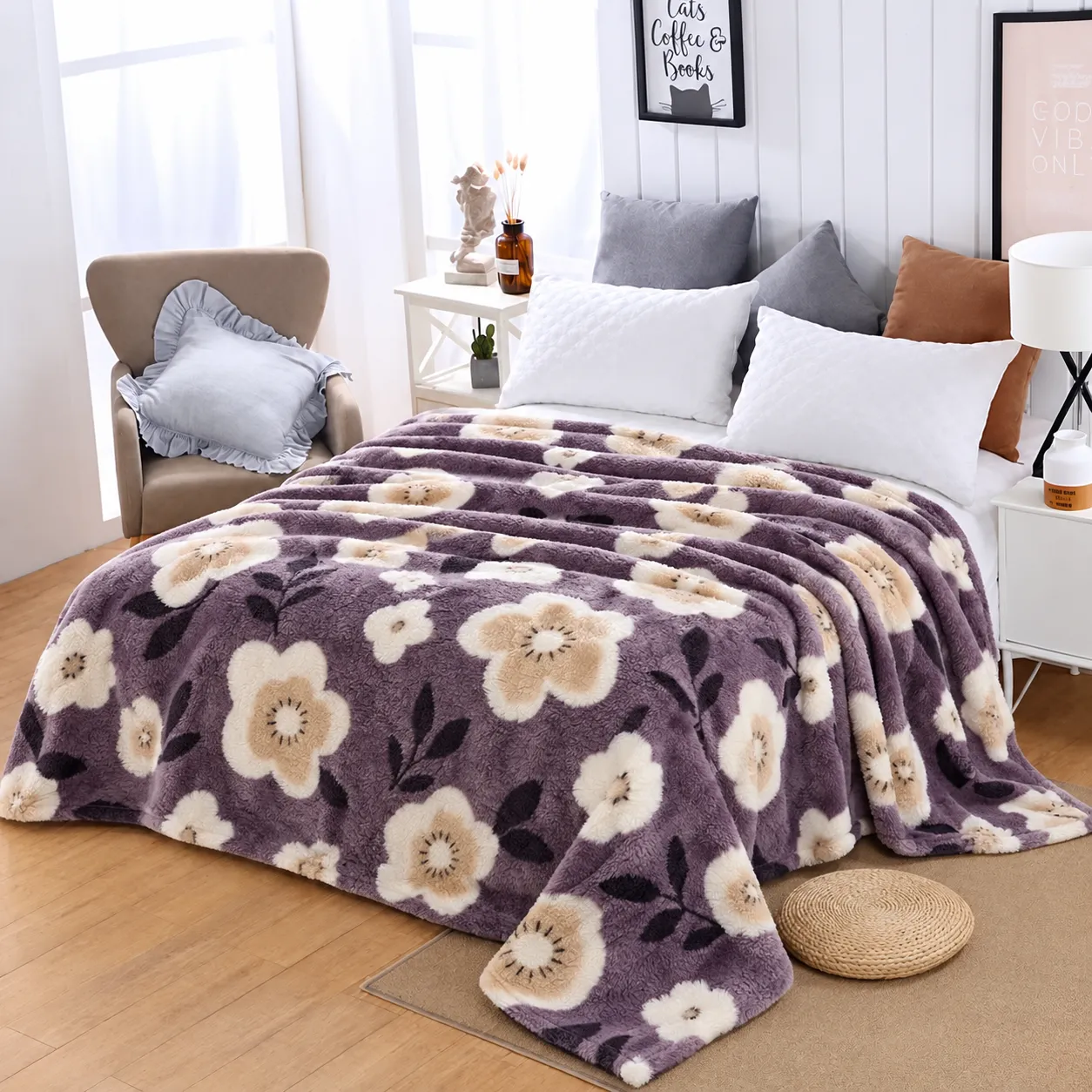 24e64c73-fee3-41f8-9d68-1aef3af0832d Κουβέρτα fleece βελουτέ ύφασμα 200x240 - Image 1