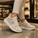 Γυναικεία Chunky Sneakers Elvano με Mesh Λεπτομέρειες – Μπεζ