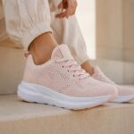 Γυναικεία Αθλητικά Sneakers Elvano Knit με Αναπνέον Πλέγμα – Ροζ Παστέλ